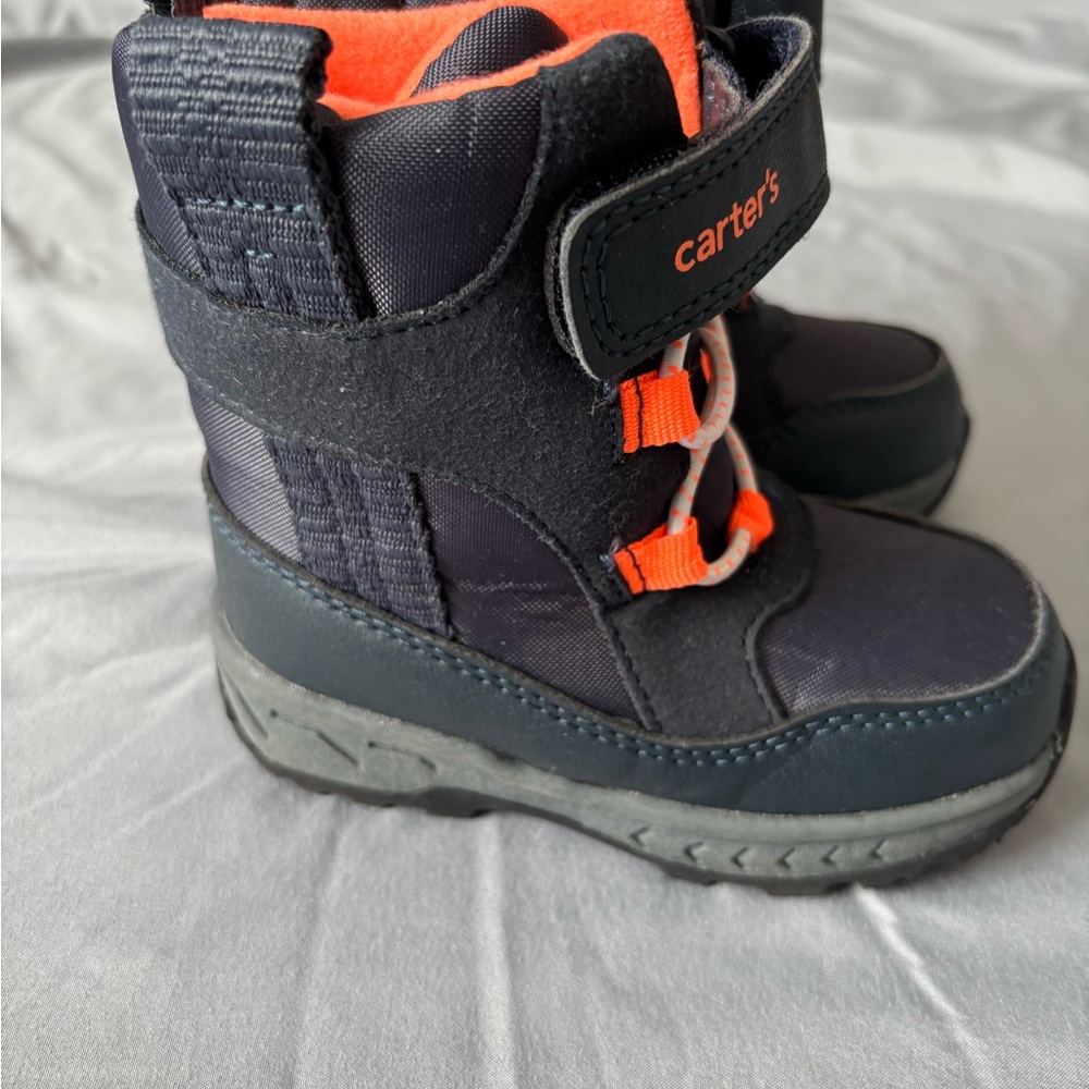 Carter's Kids Black and Orange Boots - Picture 2 of 6